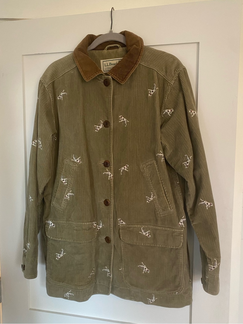 vintage ll bean stitched chore jacket